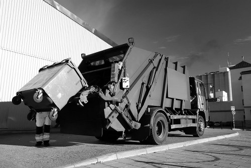 Professional team clearing out a garage in Dalston